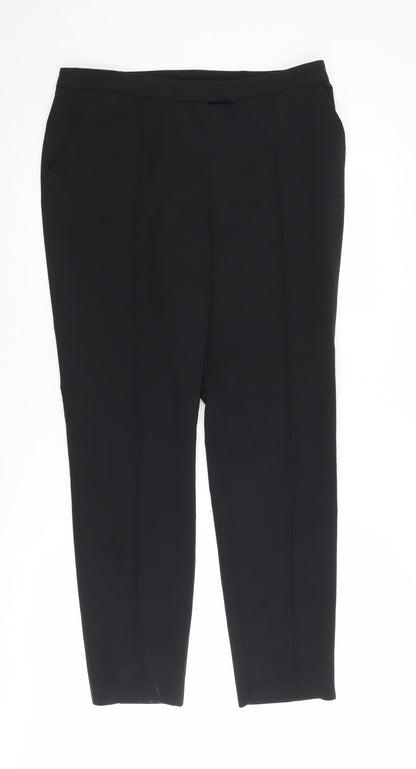 Back view of Red Herring Women's Black Straight Trousers, size 12