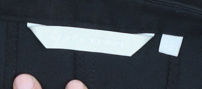 Brand and care label for Red Herring Women's Black Straight Trousers, size 12