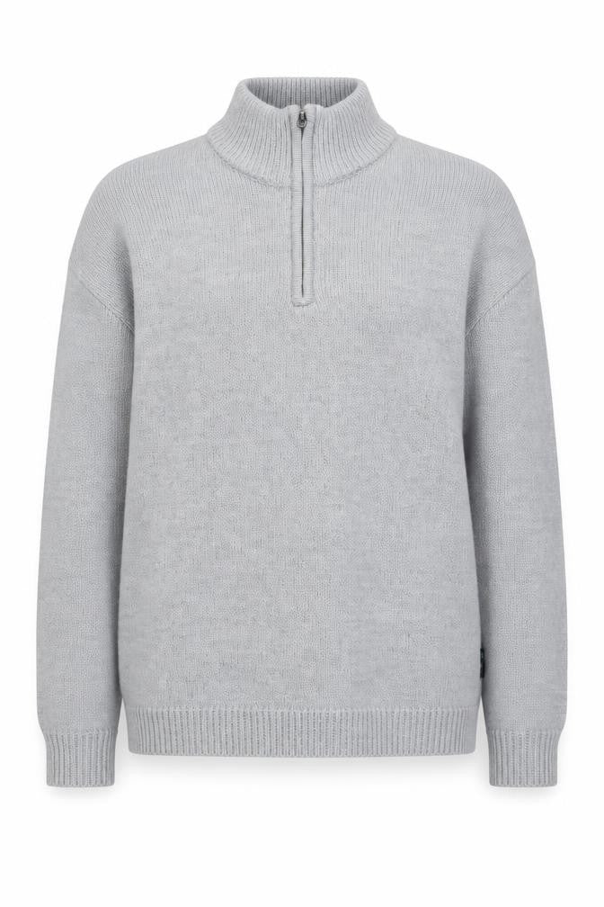 French Connection Women’s Grey High Neck Jumper - L