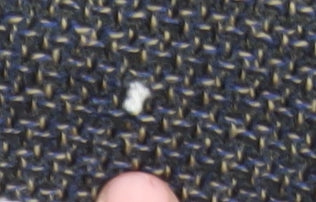 Close-up detail of Jaeger Men's Grey Wool Blazer, size 50R