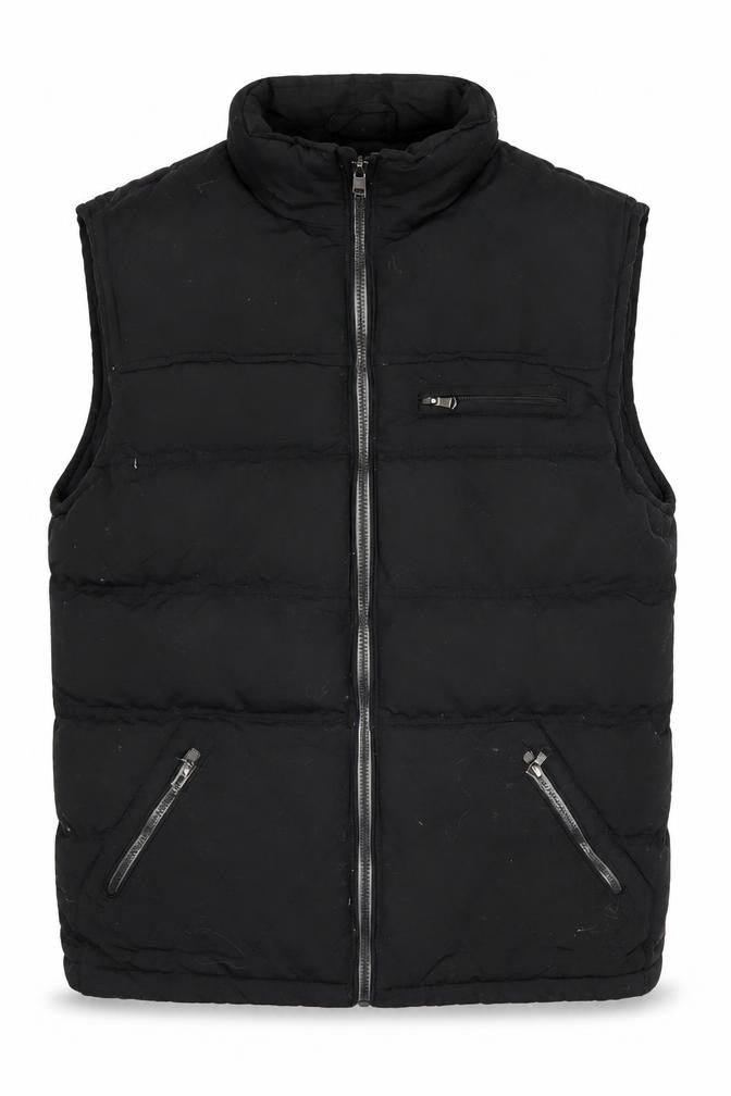 Twisted Soul Men's Black Medium Puffer Waistcoat