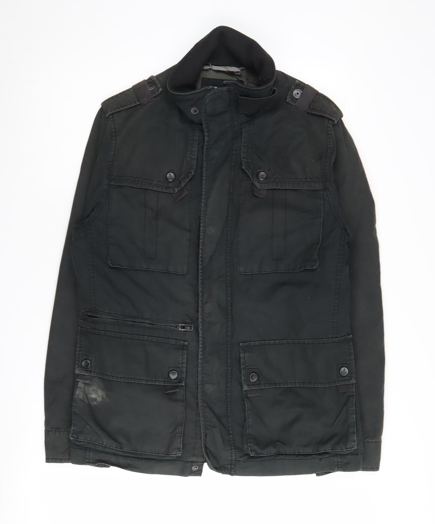 F.F.P. Men's Green Military Jacket M - Canvas, Casual, Army Style