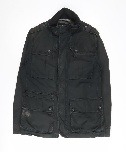 F.F.P. Men's Green Military Jacket M - Canvas, Casual, Army Style