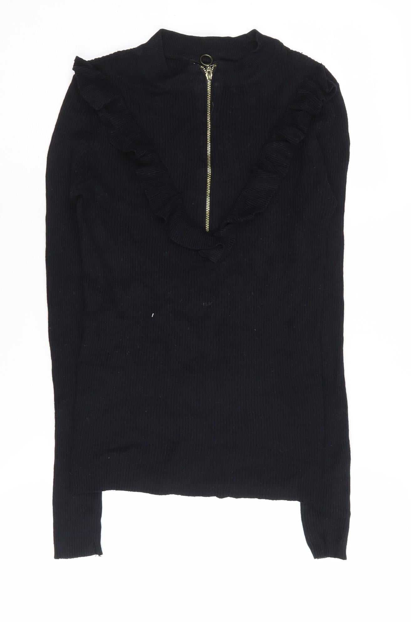 Brave Soul Women's Black XS Full Zip Jumper