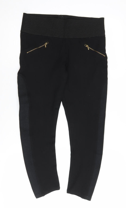 Zara Basic Women's Black Ankle Leggings L