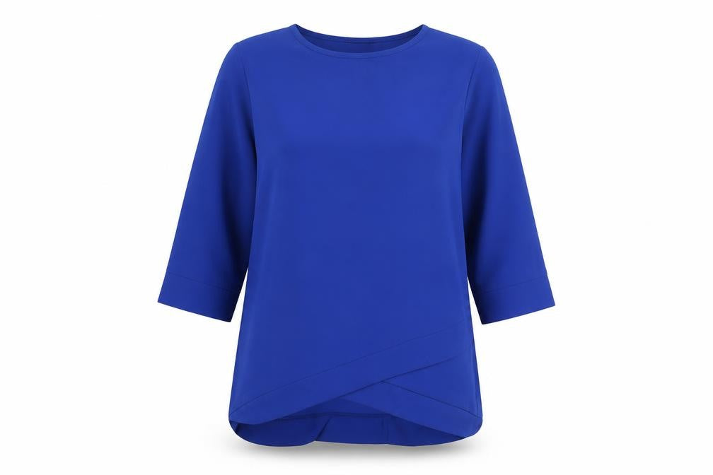 Quiz Women's Blue Tunic, Size 12, Round Neck