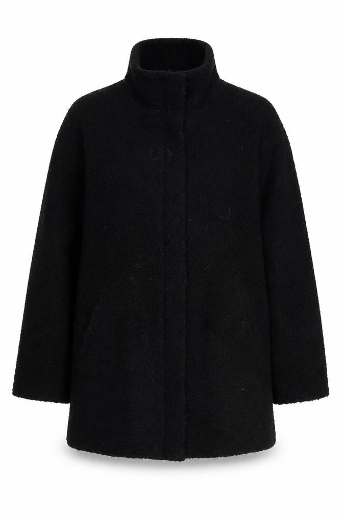 BHS Women’s Black Wool Blend Coat Size 12 Overcoat