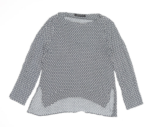 Zara Woman Multicoloured Geometric Blouse, Size M