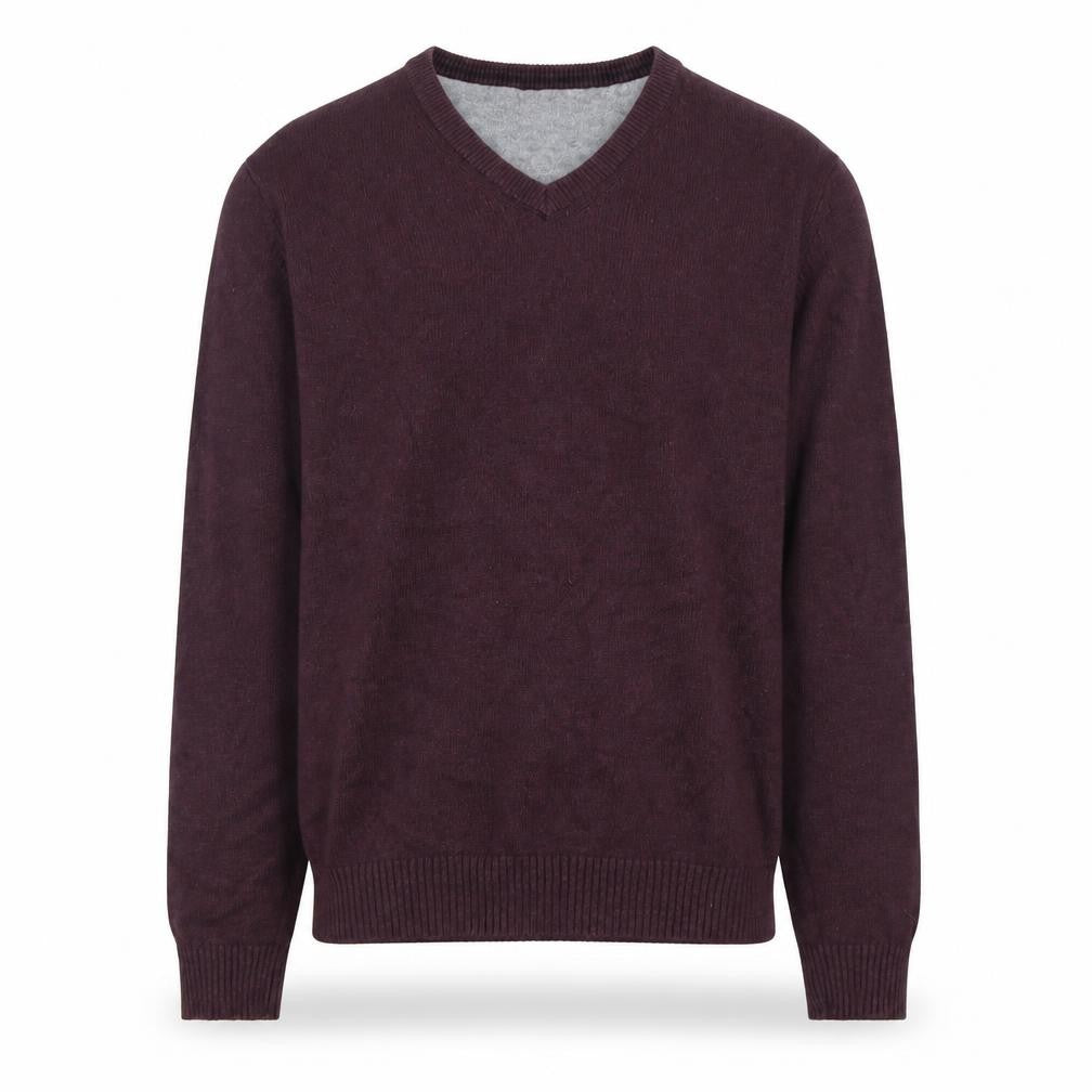 Maine New England Men's Purple V-Neck Pullover Jumper L