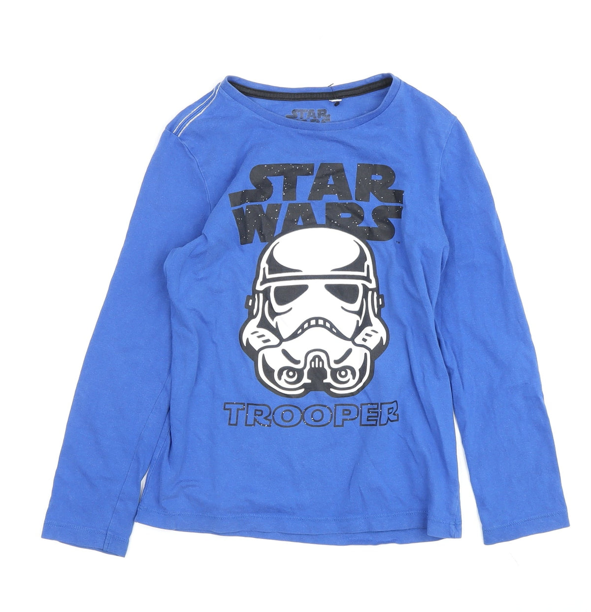 Additional front view of Star Wars boys’ blue graphic long sleeve t-shirt -, size M