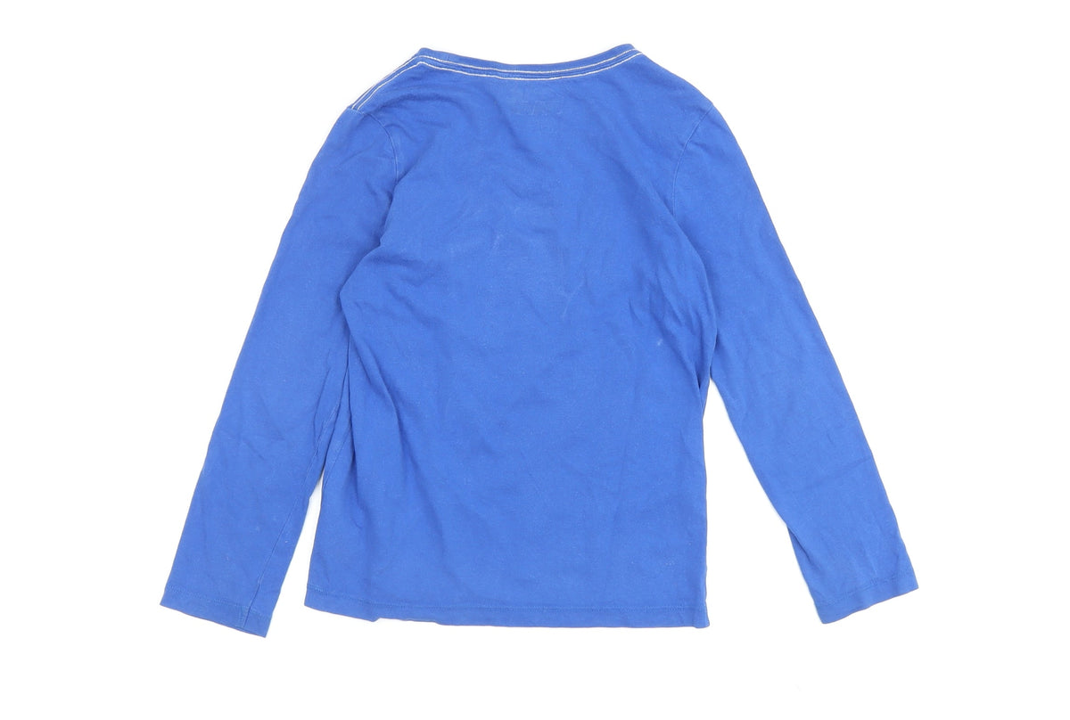 Back view of Star Wars boys’ blue graphic long sleeve t-shirt -, size M