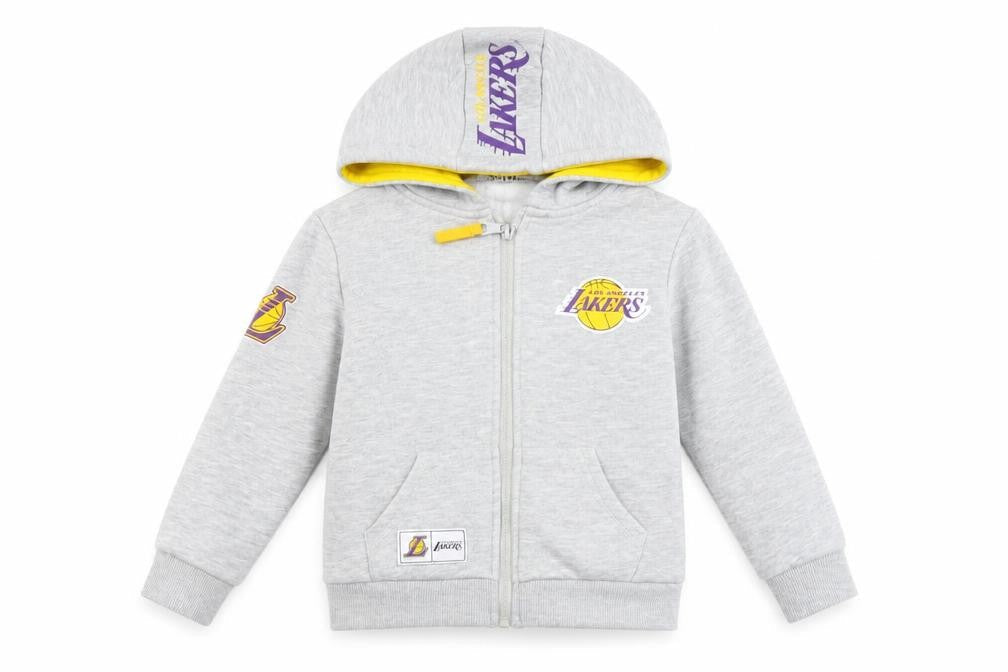 NBA Boys Grey LA Lakers Hooded Jacket 3-4 Years