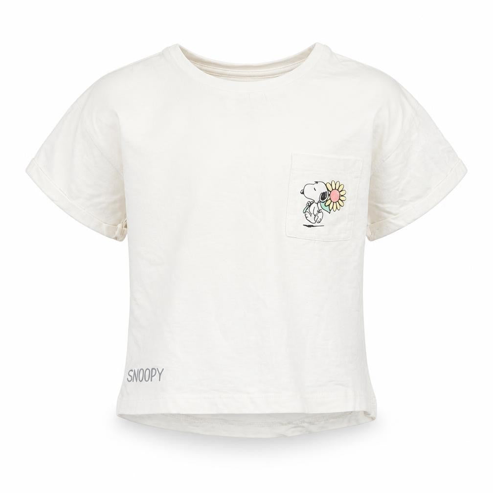 Peanuts Girls White Snoopy T-Shirt, Size 3-4 Years