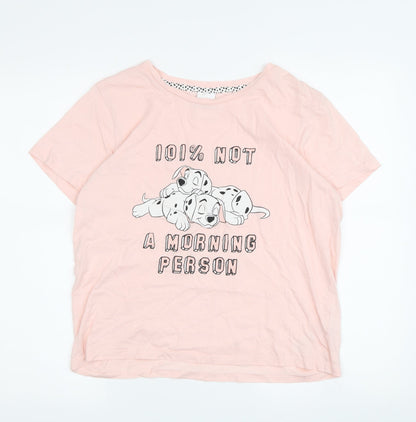Preloved Disney Teens Pink 101 Dalmatians T-Shirt L - Front