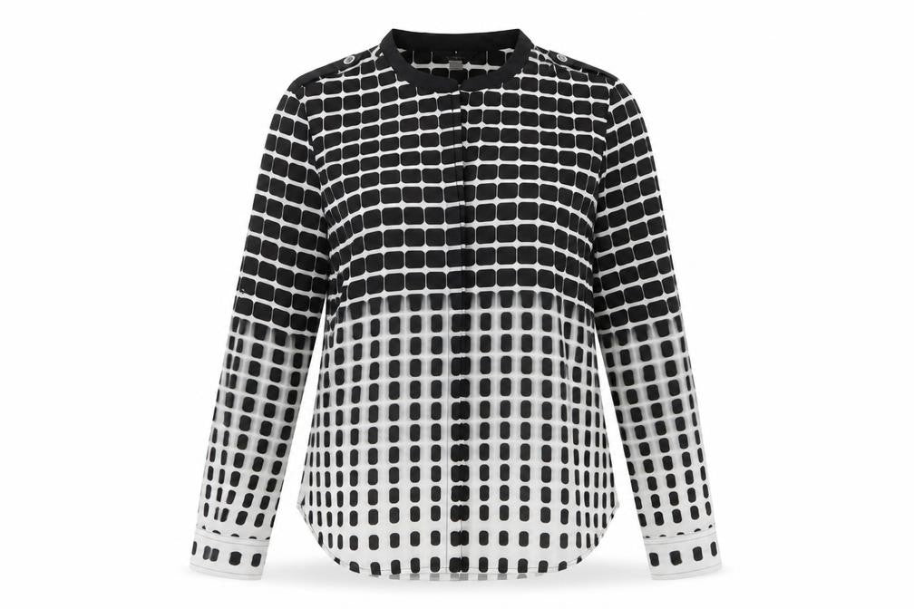Calvin Klein Women's XS Black Geometric Blouse