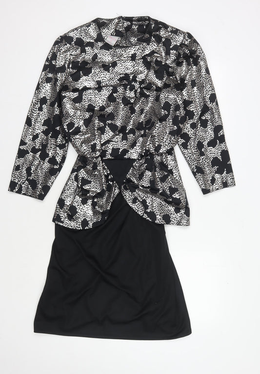 Paige Women's Black Bodycon Dress Size 14, Animal Print