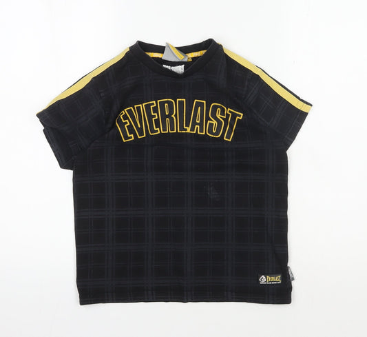 Everlast Boys' Black T-Shirt, Size 9-10 Years, Comfortable & Stylish