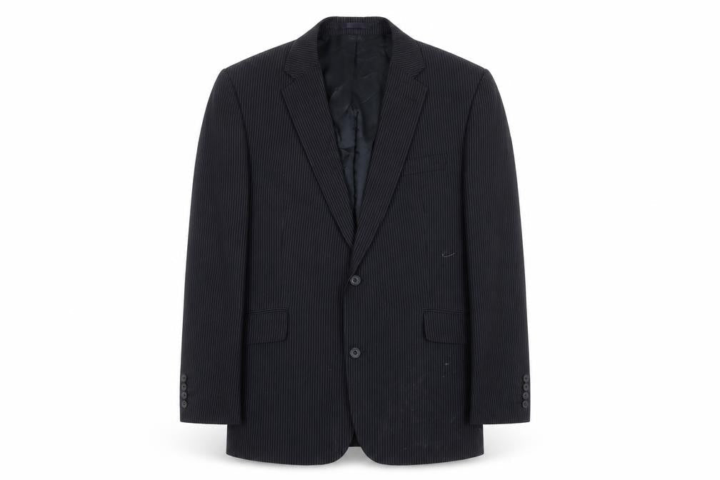 Centaur Men's Black Striped Blazer Size 44R