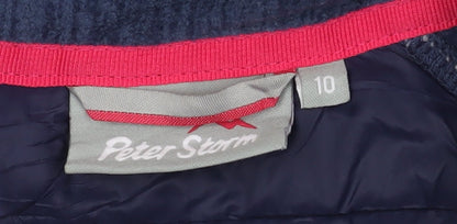 Peter Storm Women's Blue Quilted Jacket - Size 10