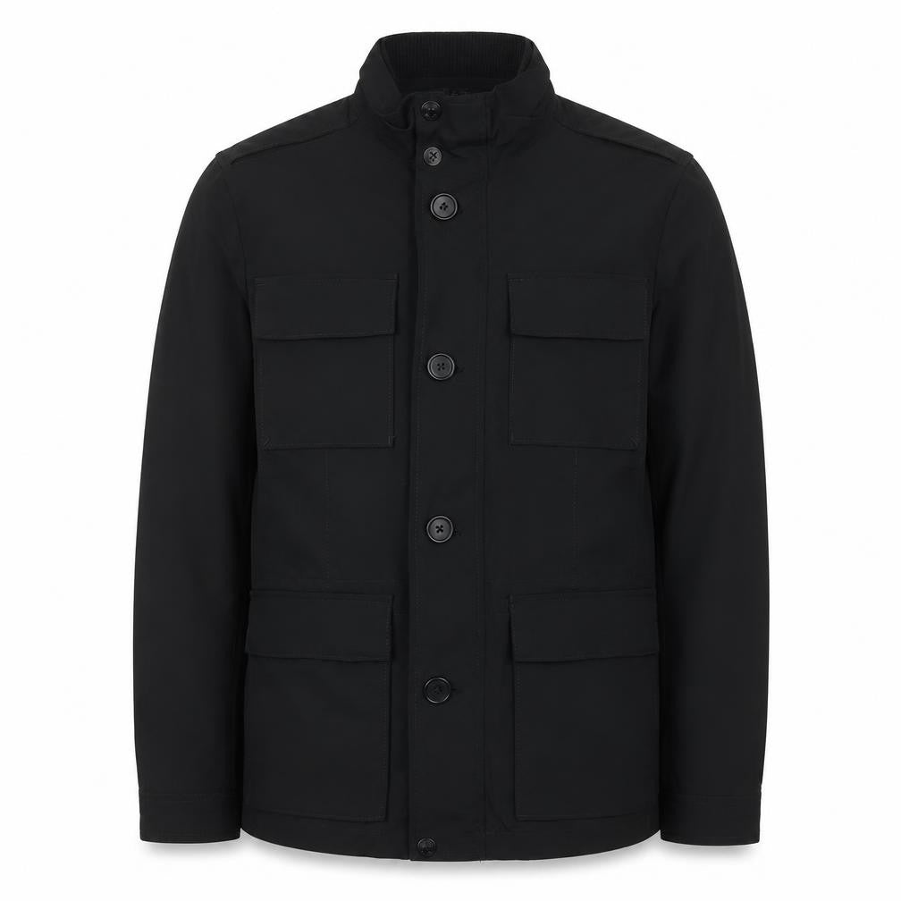 Marks & Spencer Black Military Jacket, Size S, Men's Mid-Length