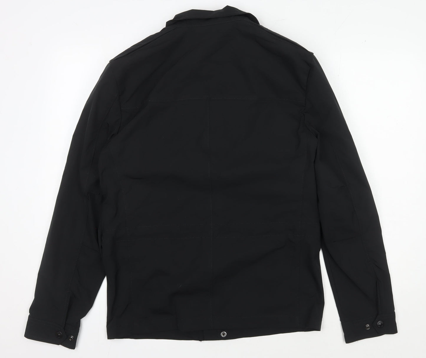 Marks and Spencer Black Military Jacket, Size S, Men's Mid-Length