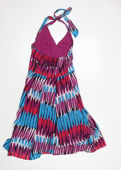 Woolworths Women's Multicoloured Halter Dress Size 10