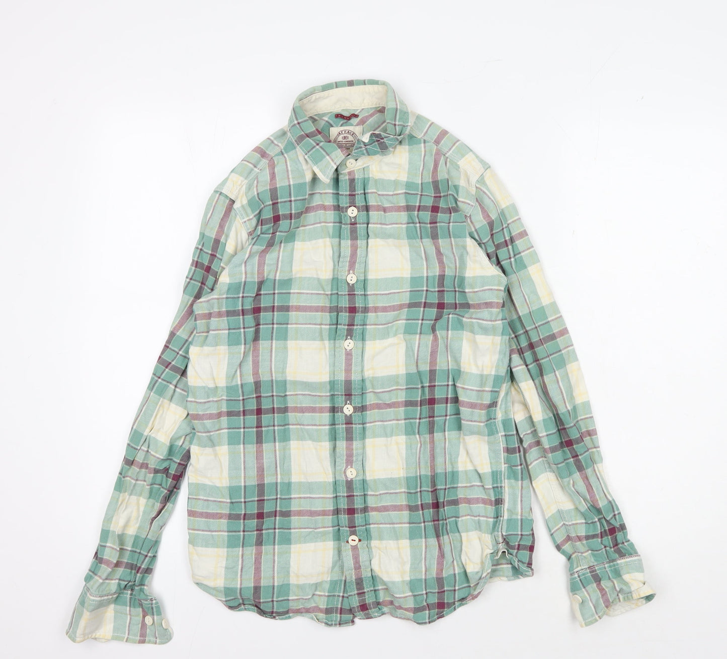Fat Face Men's Multicoloured Plaid Button-Up Shirt XS