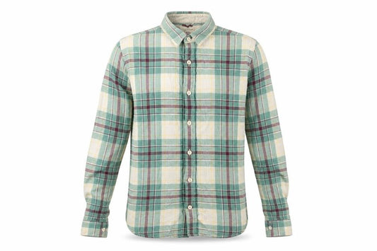 FatFace Men's Multicoloured Plaid Button-Up Shirt XS