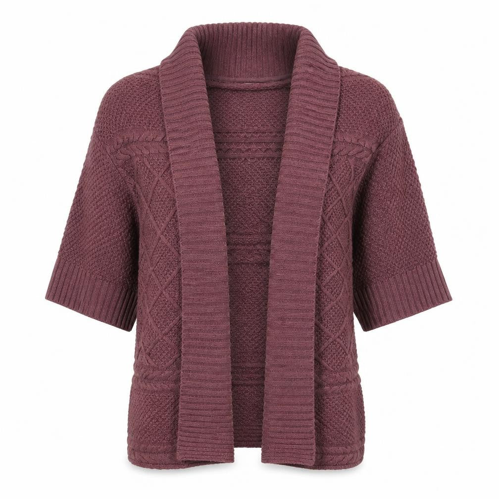 FatFace Women's Purple Cardigan, S, Roll Neck