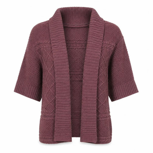FatFace Women's Purple Cardigan, S, Roll Neck