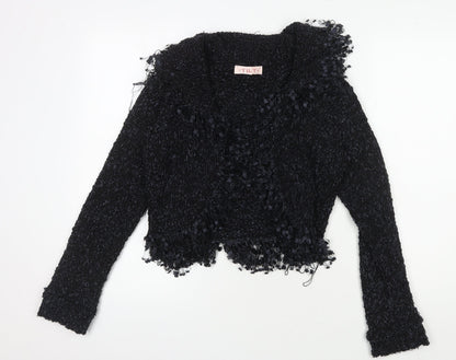 Tilt Women's Black Pullover Fringe Sweater Size 2