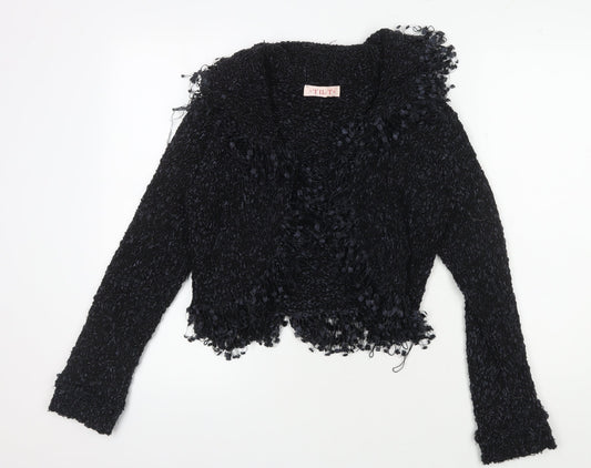 Tilt Women's Black Pullover Fringe Sweater Size 2