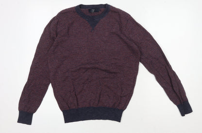Additional front view of J.Crew Men's S Multicoloured Striped Pullover, Casual Jumper