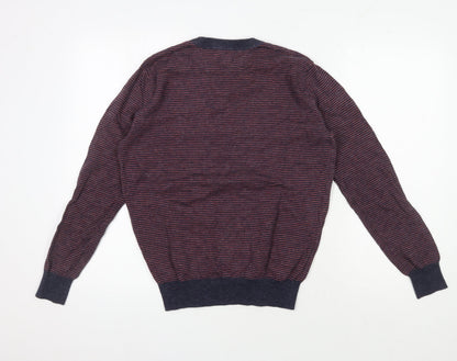 Back view of J.Crew Men's S Multicoloured Striped Pullover, Casual Jumper
