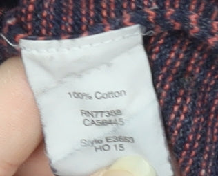 Close-up detail of J.Crew Men's S Multicoloured Striped Pullover, Casual Jumper