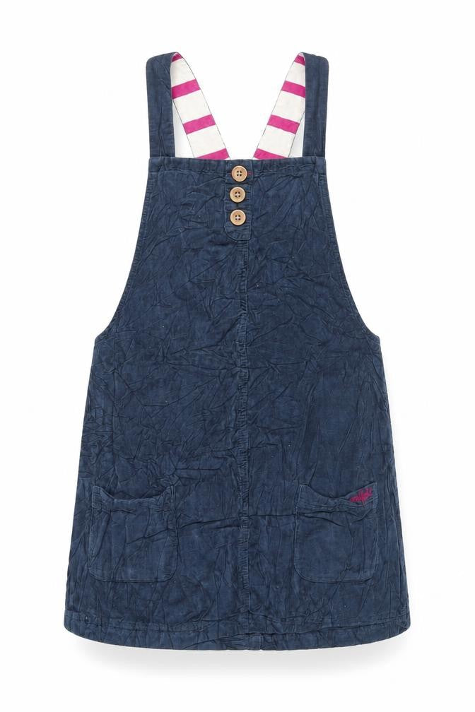 Weird Fish Women's Blue Dungaree Dress, Size 4