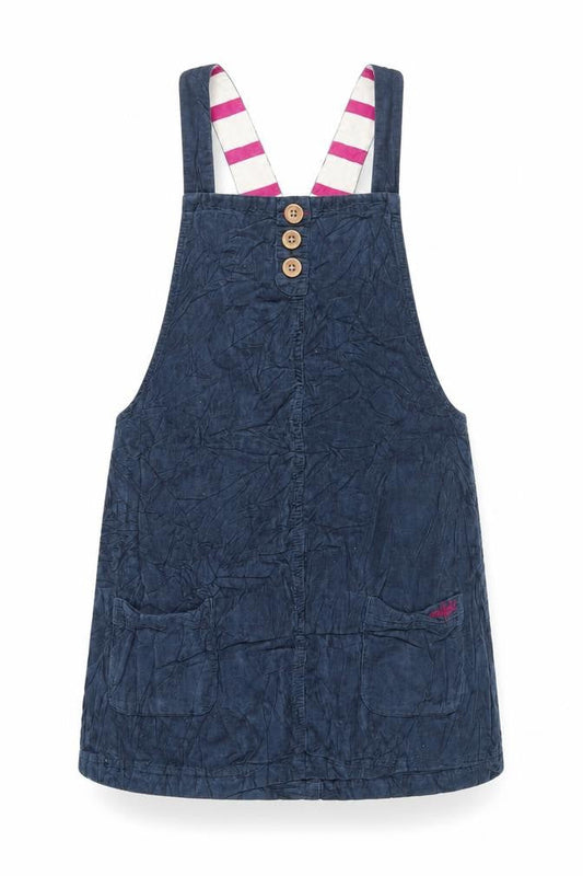 Weird Fish Women's Blue Dungaree Dress, Size 4