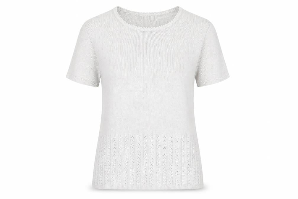 Eastex Women's Ivory Pullover Jumper, M, Short Sleeve