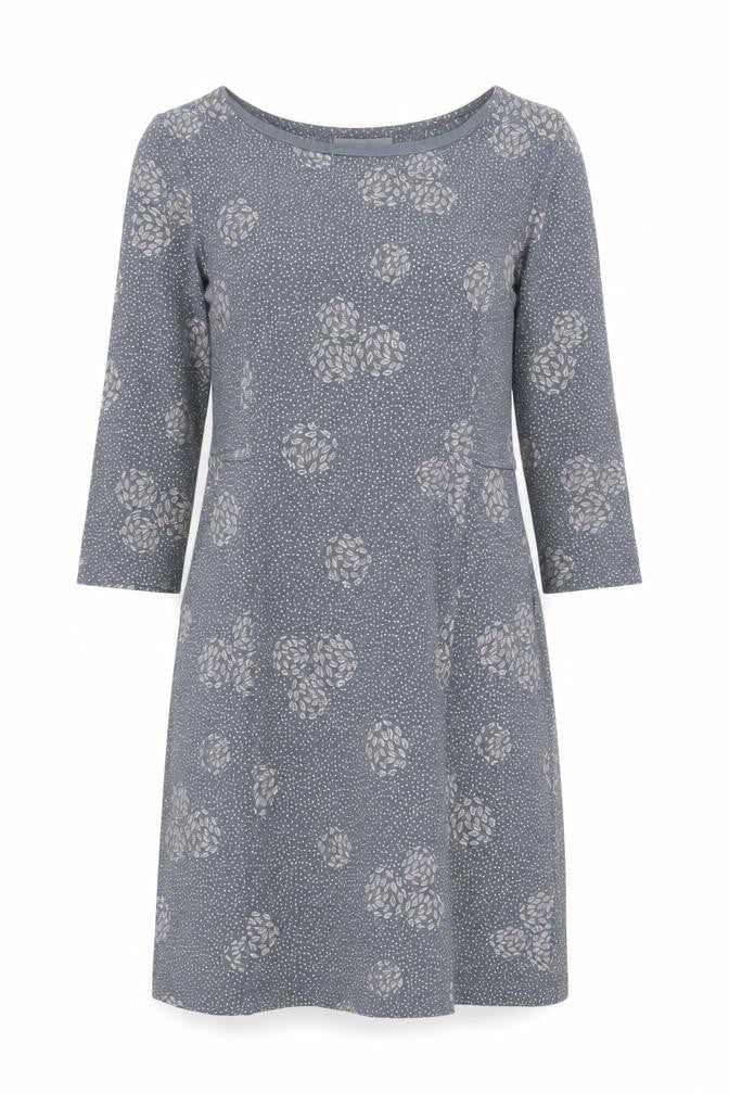 White Stuff Women's Grey Floral Sheath Dress Size 10