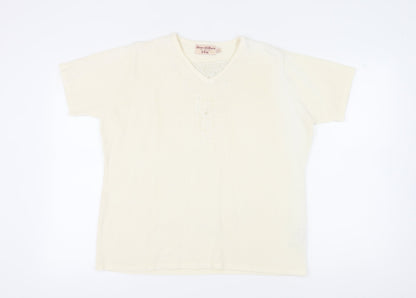 Front view of Honor Millburn Women's Ivory V-Neck jumper XL