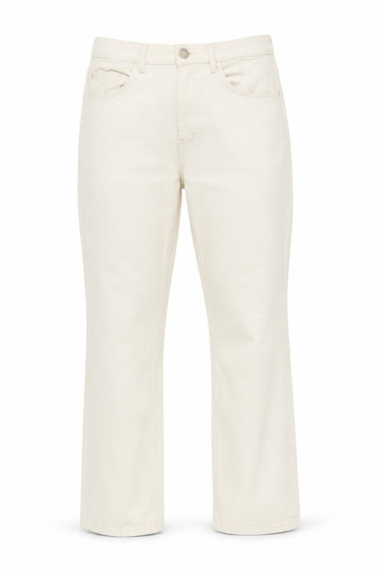 Massimo Dutti Women's Beige Straight-Leg Trousers