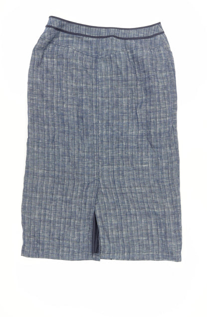 Viyella Women's Blue Midi Pencil Skirt, Size 12