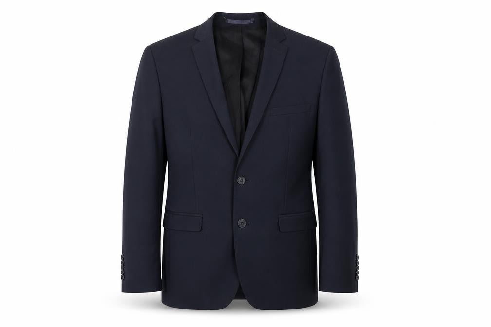 Ben Sherman Men's Black Single Breasted Wool Blend Blazer Jacket Size 38 Regular