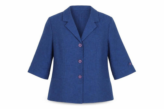 Eastex Women's Blue Three-Button Blazer - Size 14