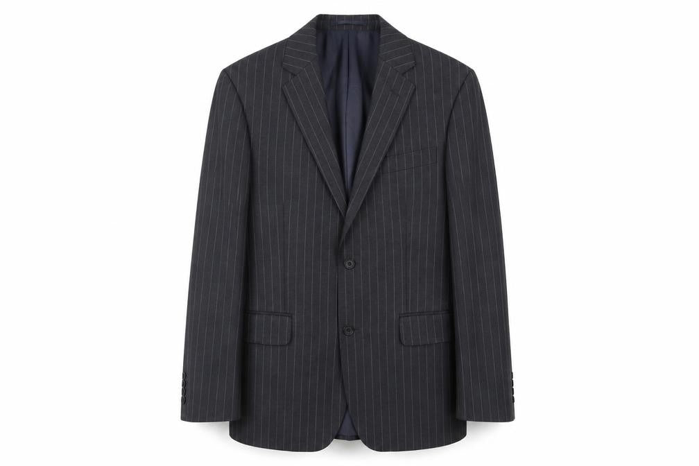 Austin Reed Men's Grey Striped Blazer, Size 38R, Formal