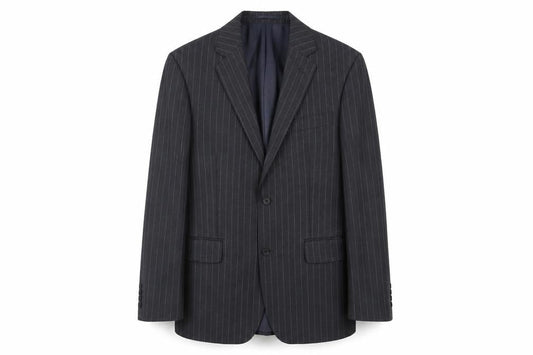 Austin Reed Men's Grey Striped Blazer, Size 38R, Formal