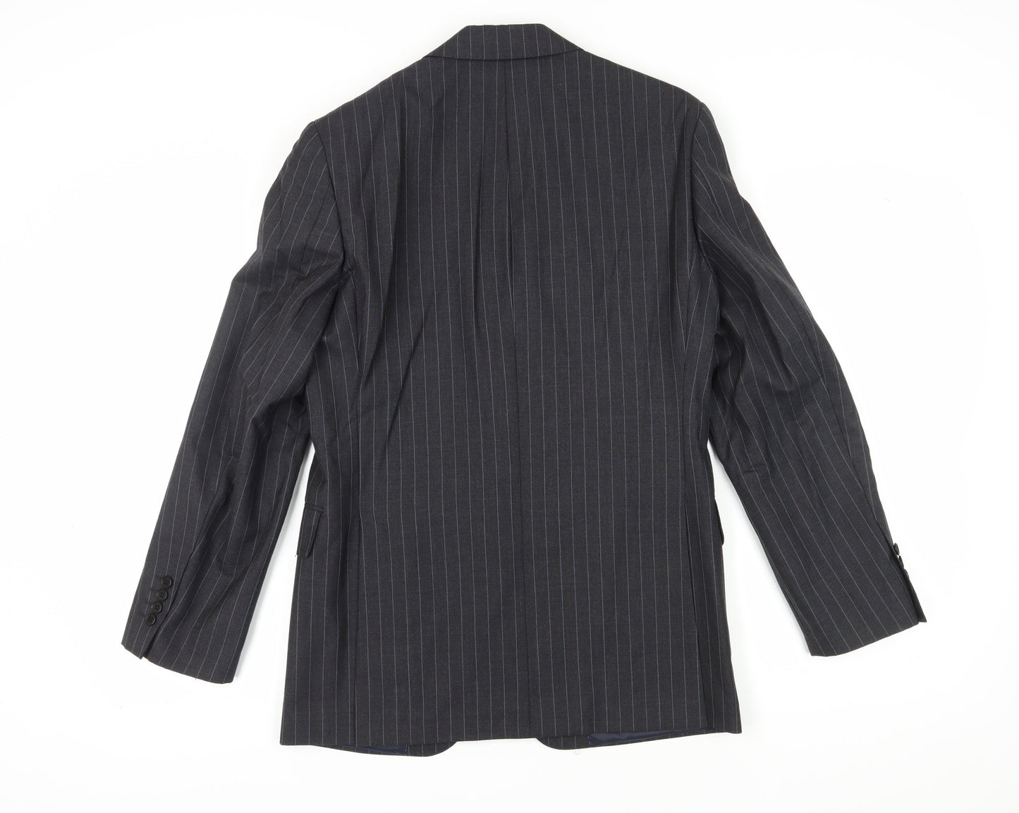 Austin Reed Men's Grey Striped Blazer, Size 38R, Formal