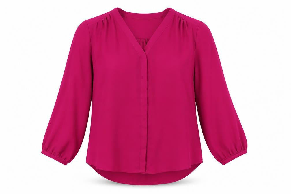 Lauren Ralph Lauren Women’s Pink V-Neck Blouse L
