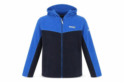 Front view of Regatta boys’ blue fleece hooded jacket -, size 11