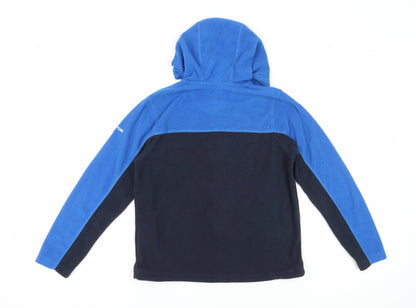 Back view of Regatta boys’ blue fleece hooded jacket -, size 11